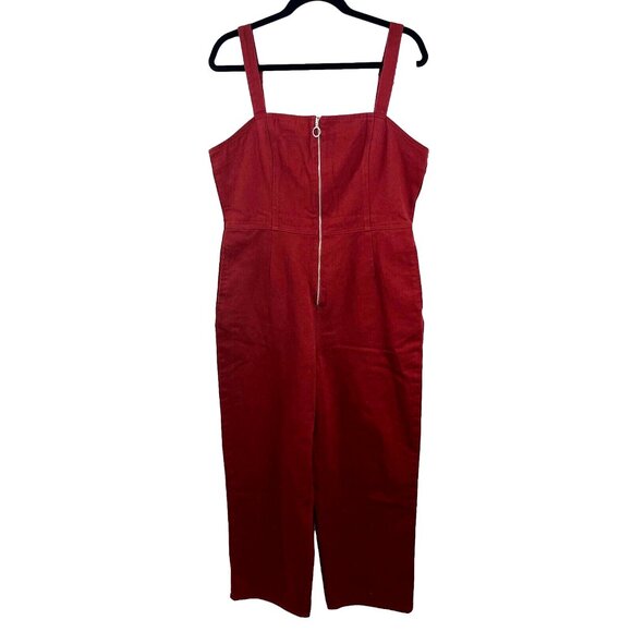 RVCA Burgundy Overalls Womens Size XL Baggy Skater Grunge - Picture 1 of 16